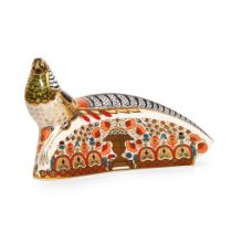 Royal Crown Derby paperweight, Lady Amherst Pheasant, 29cm long, a signature edition signed by