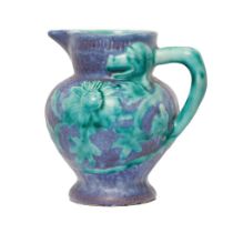 Inspiration by Clarice Cliff jug in the form of a Dragon, mottled glaze effect, 18.5cm tall. In good