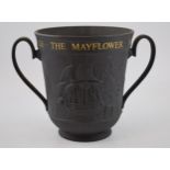 Royal Doulton Limited Edition Black Basalt 'The Mayflower' loving cup, 21cm tall. In good