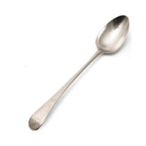 Silver basting spoon, London 1792, Manchester 1792, Thomas Duphant, 112.2 grams, 29cm long.