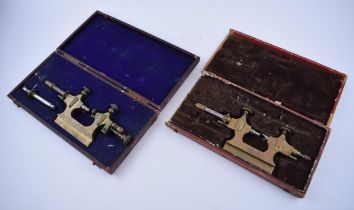 Boxed 19th century watchmakers tools by Jacot 'Tour a Pivoter' for adjusting pivot. (2) Boxed but