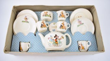 Boxed Beswick Walt Disney Disneyland Nursery tea set to include a teapot, 2 trios, milk and sugar