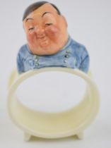 Royal Doulton Dickens napkin ring Fat Boy. In good condition with no obvious damage or restoration.