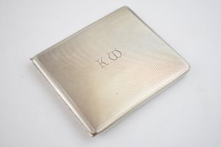 Silver cigarette case, Birmingham 1957, 123.4 grams.