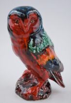 Anita Harris Art Pottery Owl figure, 19cm tall, signed by Anita. In good condition with no obvious