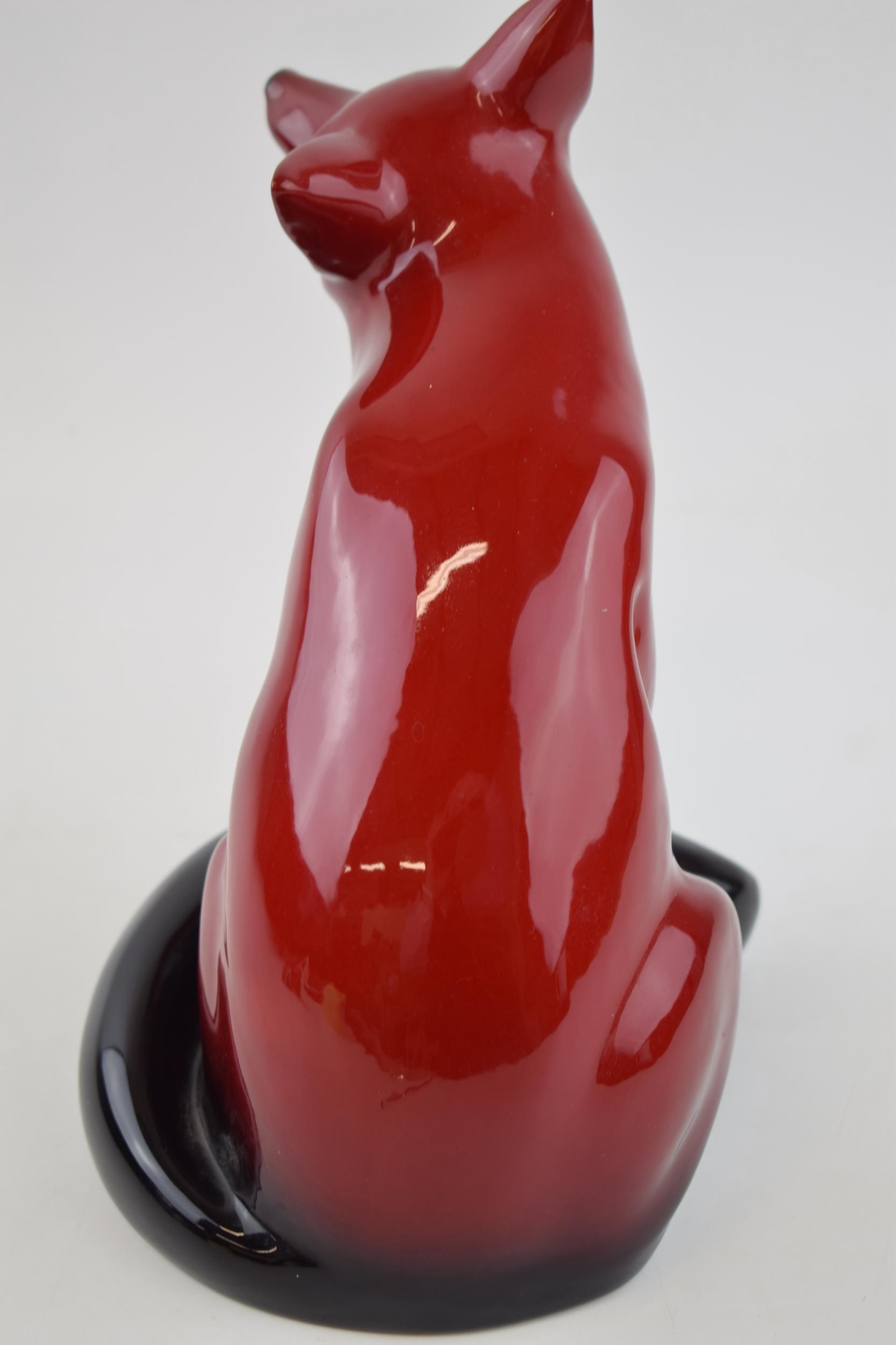 Large Royal Doulton Flambe Fox, height 23cm. In good condition with no obvious damage or - Image 3 of 4