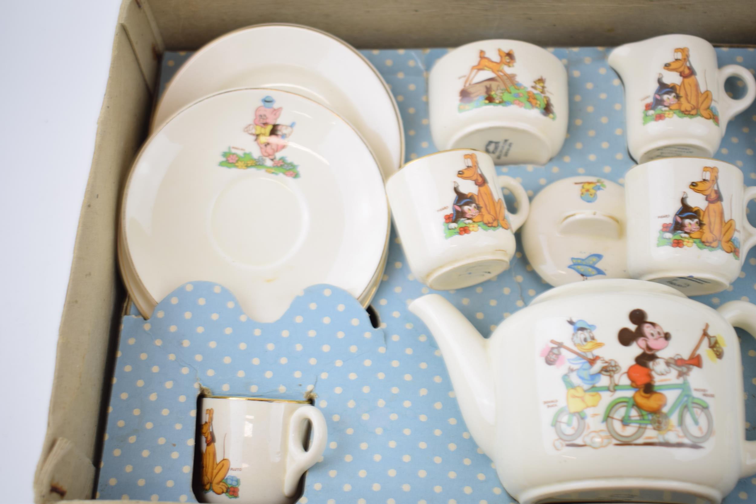 Boxed Beswick Walt Disney Disneyland Nursery tea set to include a teapot, 2 trios, milk and sugar - Image 3 of 6