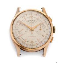 18ct gold Wirmat chronograph, 37mm, in working order, gross weight 37.6 grams.