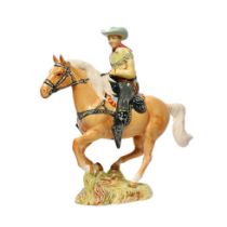 Beswick Canadian Mounted Cowboy 1377 (tail glued). Displays well, good condition, tail glued