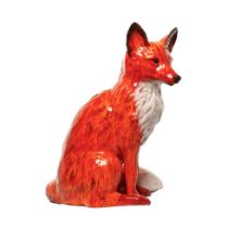 Large Anita Harris Art Pottery Fireside Fox, 47cm tall, signed by Anita. In good condition with no