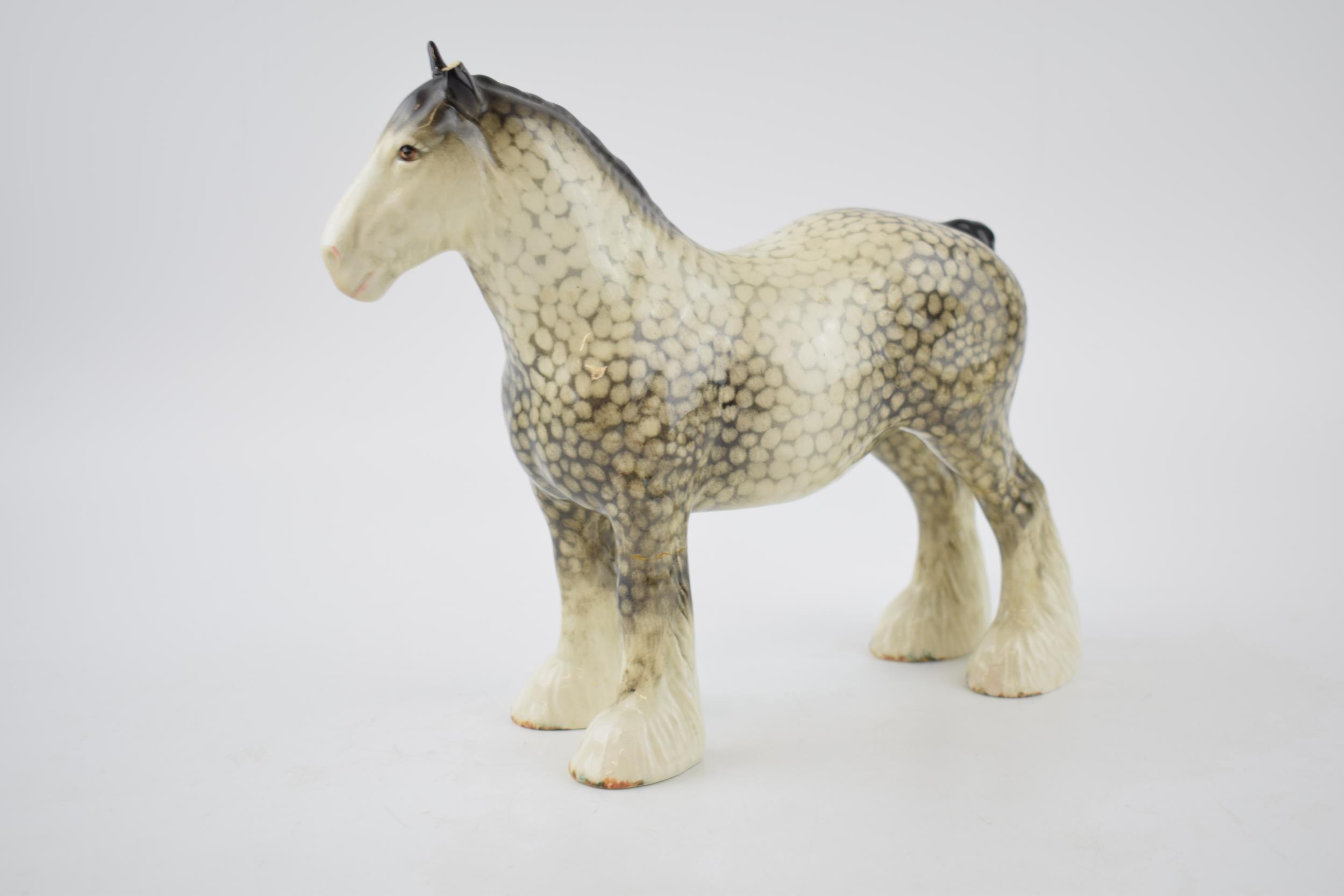 Beswick Rocking Horse Grey 818 shire (af). Good early RHG. 2 left legs have been reglued, both - Image 2 of 6