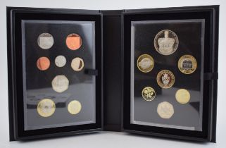 Royal Mint The 2013 United Kingdom Proof Coin Set, boxed with certificate, in cardboard sleeve.