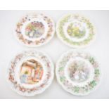 A set of Royal Doulton Brambly Hedge Seasons plates to include Spring, Summer, Winter and Autumn (