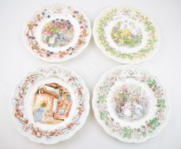 A set of Royal Doulton Brambly Hedge Seasons plates to include Spring, Summer, Winter and Autumn (