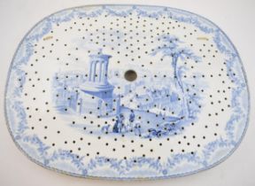 An early 19th century blue and white transfer-printed James Jamieson & Co Modern Athens series large