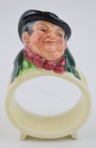 Royal Doulton Dickens napkin ring Tony Weller. In good condition with no obvious damage or
