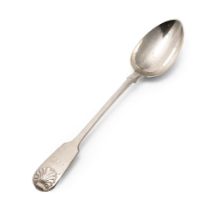 Silver basting spoon, London 1860, Geo Whiting, 156.4 grams, 30cm long.