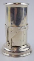 Silver brandy warmer, London 1897, A B & S, 10cm tall, 162.1 grams gross weight.