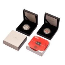 The Royal Mint 'The Three Graces' 2020 UK Two Ounce Silver Proof coin, boxed with CoA, 62.42