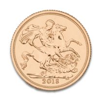 FULL sovereign gold coin 2018.