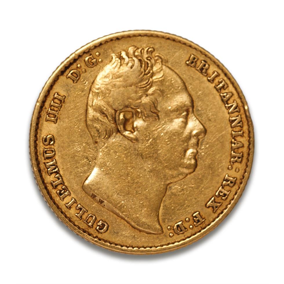 FULL gold shield back sovereign coin 1832, William IIII.