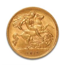 HALF Sovereign gold coin 1912, George V.