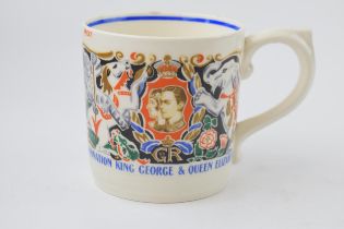 1937 Coronation of King George & Queen Elizabeth commemorative mug designed by Dame Laura Knight.