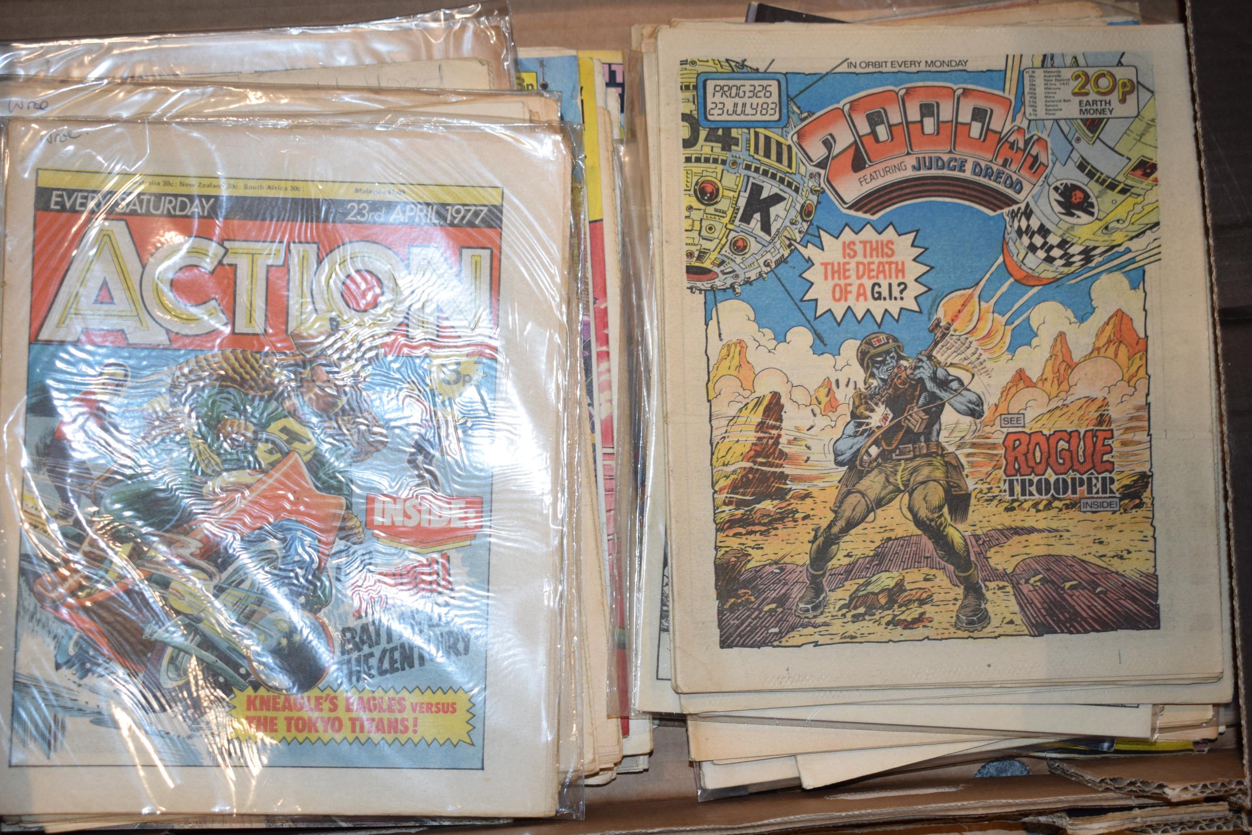 A good quantity of vintage comics c1970s. To include Battle Stormforce, Action, 2000 A.D and other - Image 3 of 3