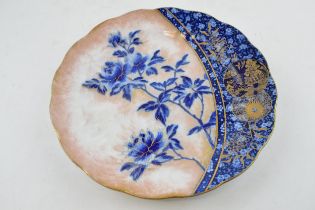 A late 19th century blue and white transfer-printed aesthetic period Doulton Willow pattern plate