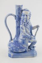 Peggy Davies Toby jug of William Moorcroft, in blue glaze, 21.5cm tall. In good condition with no