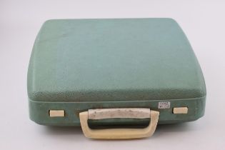 Vintage Smith - Corona SCM 'Corsair' Typewriter in duck egg blue finish with original outer case.