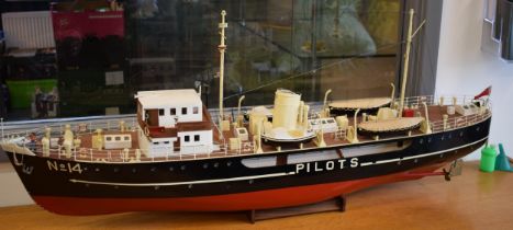 PILOTS PATHFINDER No 14 Radio Controlled Boat. Good model of the Trinity House Ship. Length 110cm,