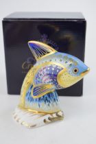 Royal Crown Derby paperweight, from the Tropical Fish Series, Guppy, 12cms, this is number 1,195