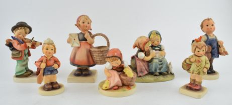 A good collection of Goebel / Hummel child figures to include Boots, Puppy Love, First Mate,
