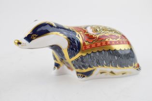 Royal Crown Derby paperweight, Moonlight Badger, produced exclusively for the Royal Crown Derby