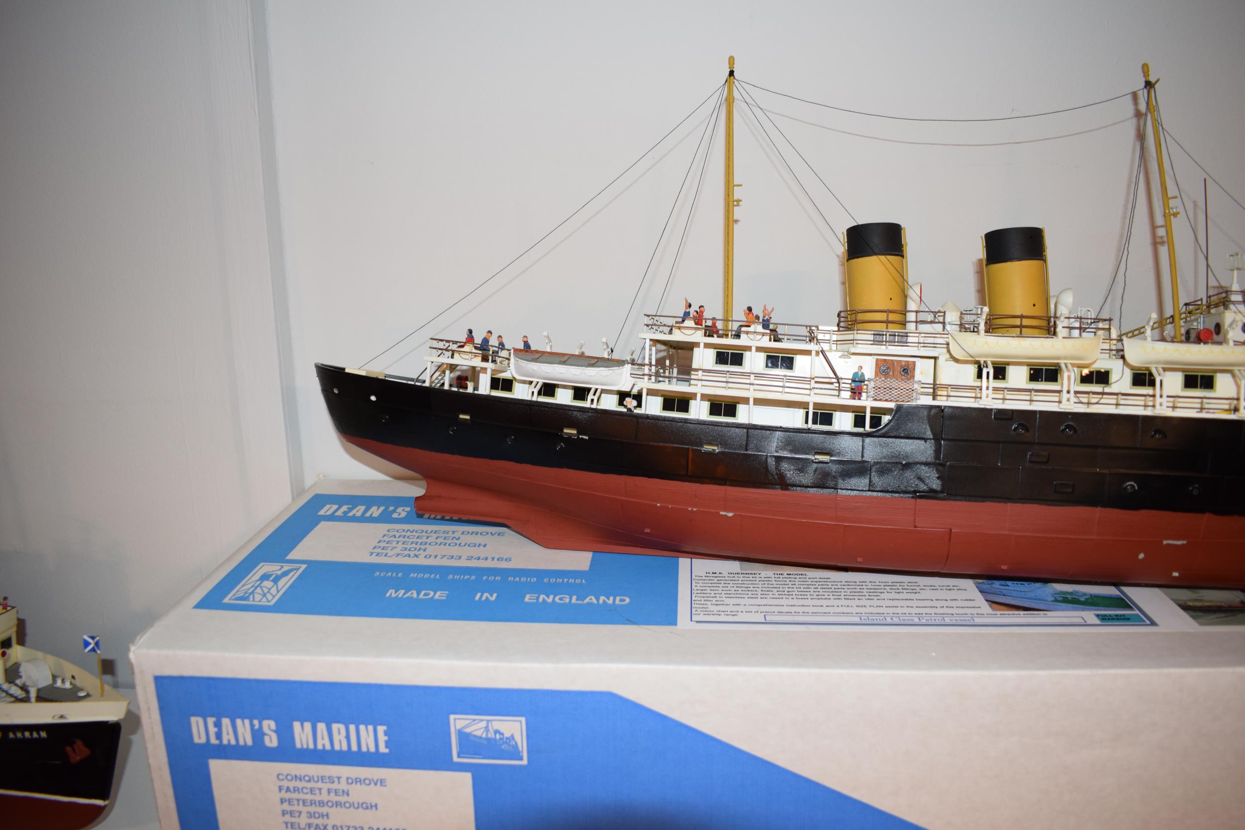 Model Boat, Kit built model of the 'Glen Sanno', dual funnel passenger ferry. Detailed rigging and - Image 3 of 8