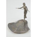 WMF 'Württembergische Metallwarenfabrik' Art Nouveaux pewter, tray with lady figure, marked WMF to