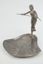 WMF 'Württembergische Metallwarenfabrik' Art Nouveaux pewter, tray with lady figure, marked WMF to