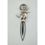 Sterling silver bookmark in the form of Tom Kitten, 7cm long. Modern.