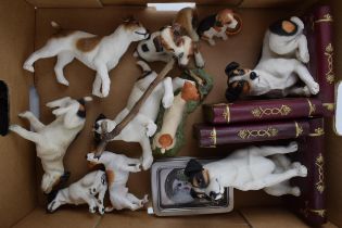 A collection of Border Fine Arts and similar items relating to Jack Russell dogs. (Qty) In good
