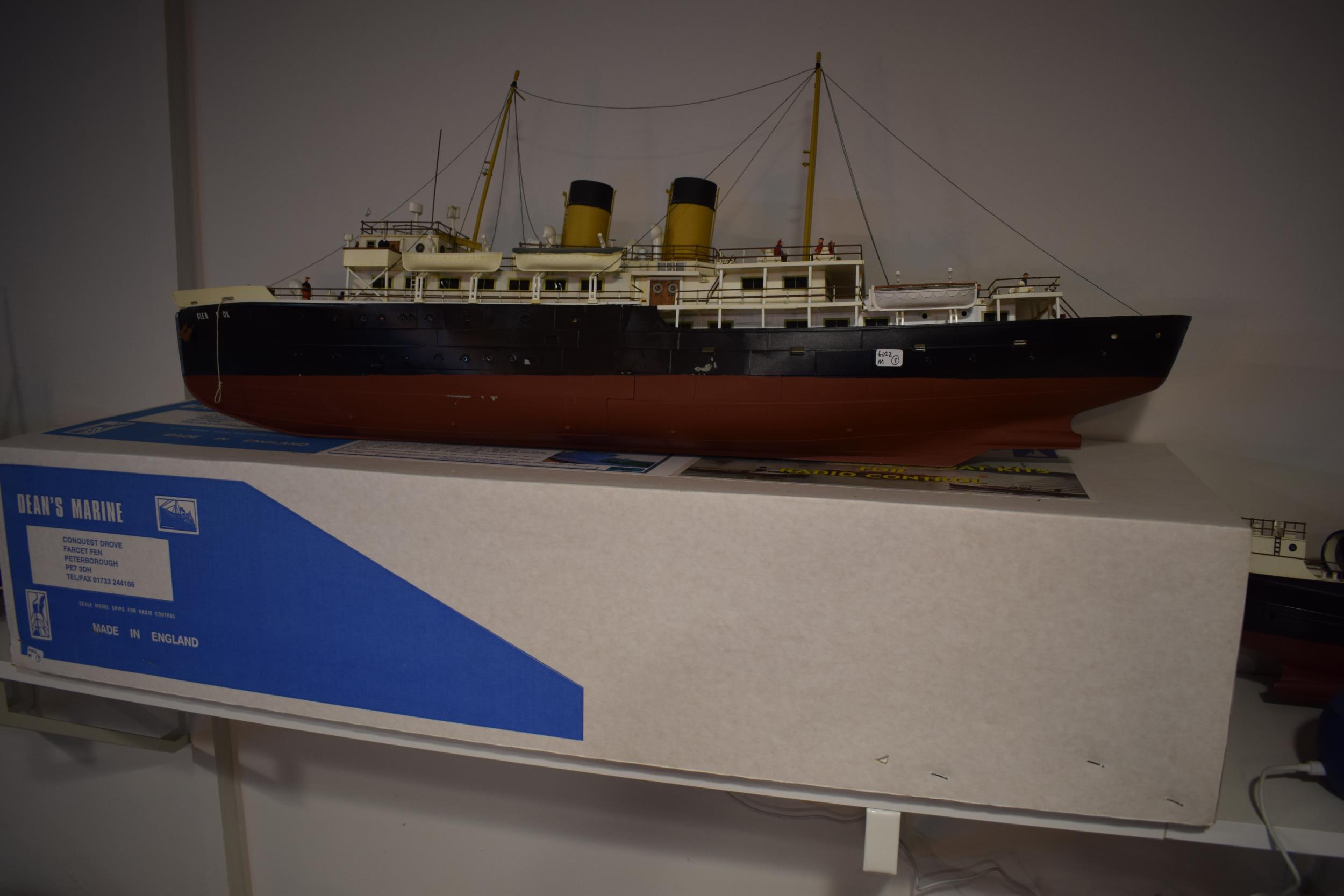 Model Boat, Kit built model of the 'Glen Sanno', dual funnel passenger ferry. Detailed rigging and - Image 8 of 8