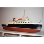 Model Boat, Kit built model of the 'Isle of Arran' ferry. Detailed passengers, lifeboats and