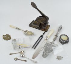 A collection of mixed items to include a silver fob hallmarked Birmingham (date letter rubbed)