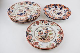 A group of early 19th century Masons Ironstone China transfer-printed and hand-painted dinner wares,