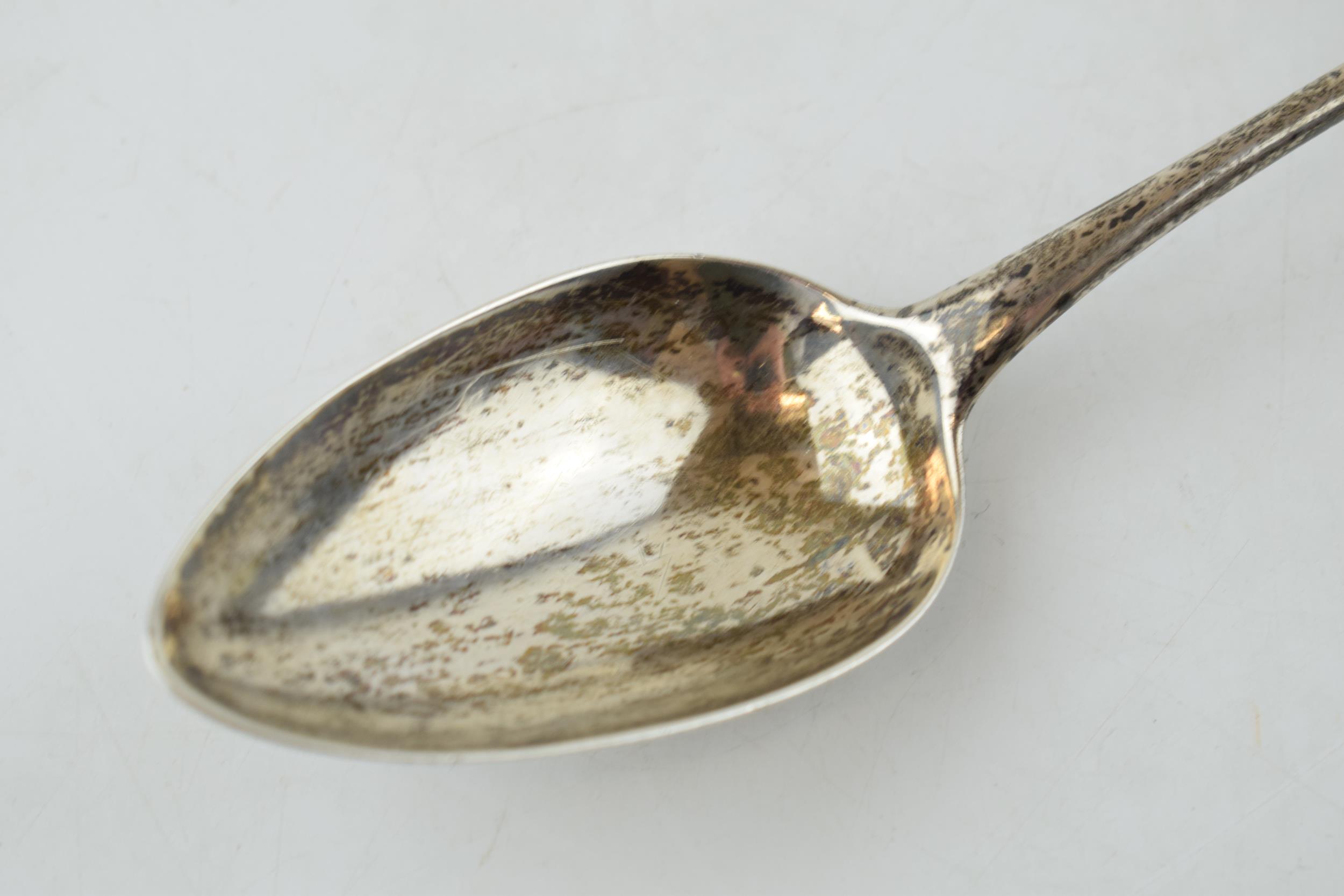 Georgian silver basting spoon, London 1800, Bateman, 83.5 grams, 29.5cm long. - Image 2 of 4