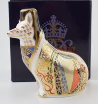 Royal Crown Derby paperweight, Welsh Corgi, 13cm high, commissioned by Sinclairs to celebrate the