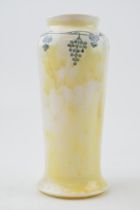 Ruskin Pottery vase in the grape and vine pattern, 16cm tall, impressed marks to base and '1923',