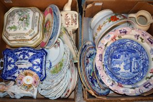 A mixed lot of mostly British 19th and century pottery and porcelain, to include Royal Albert,