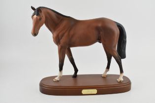 Beswick connoisseur model of Troy, mounted onto wooden base, Royal Doulton backstamp. In good