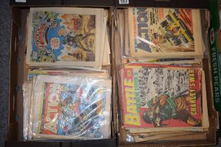 A good quantity of vintage comics c1970s. To include Battle Stormforce, Action, 2000 A.D and other